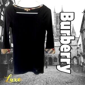 Burberry Brit Scoop Neck Three-Quarter Sleeve T-Shirt Size: S EUC